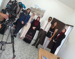 مقابلة مع قناة الحرة في جمعية المكفوفين الفلسطينية 