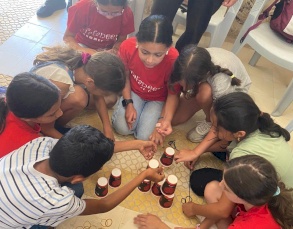 استضافة جمعية فلسطين للمكفوفين لاطفال مخيم غزة العزة وفريق حماية الجيب  ومخيم تفانين 