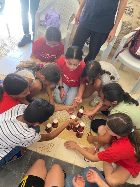 استضافة جمعية فلسطين للمكفوفين لاطفال مخيم غزة العزة وفريق حماية الجيب  ومخيم تفانين 